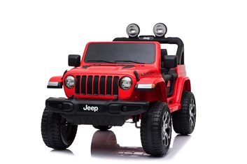 Dětský elektrický licenční Jeep Rubicon 4x4,  model 2023 - červený