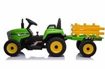 Dětský el.traktor s vlekem  s 2,4G dálkovým ovladačem -zelený