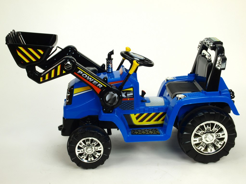 Dětský elektrický traktor se lžící - ZP1005.blue
