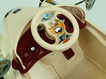 Dětské elektrické autíčko Kuba Retro mini s 2.4G DO, plynulým rozjezdem, LED osvětlením, hudbou SW2018.beige