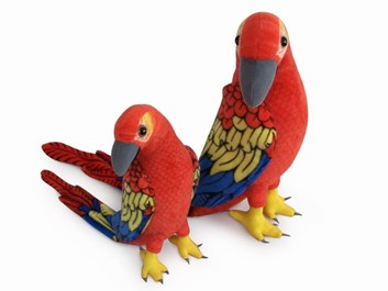 Plyšový papoušek ARA červený