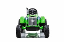 Dětský elektrický traktor s vlekem zelený