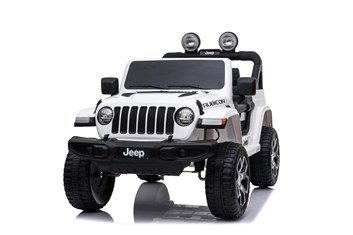 Dětský elektrický licenční Jeep Rubicon 4x4,  model 2023 -  bílý