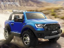 Dětský. elektrický pick-up Ford Raptor  pro 2 děti v modré lakované barvě