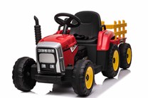 Dětský el.traktor s vlekem  s 2,4G dálkovým ovladačem - červený