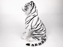Plyšový tygr bílý sedící