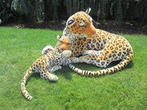 Plyšový leopard s mládětem