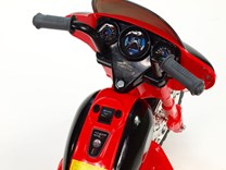 Dětská elektrická motorka Policie červená