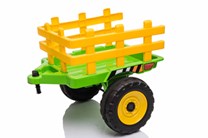 Dětský el.traktor s vlekem  s 2,4G dálkovým ovladačem -zelený