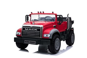 Dětské  nákladní auto licenční MACK TRUCKS s 2,4G dálkovým ovladačem , červený - II.JAKOST