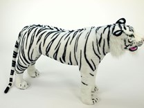 Plyšový stojící tygr bílý