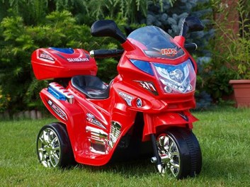 Dětská elektrická motorka Viper policie červená
