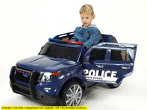 Dětské el. autíčko Policie super speed bílá