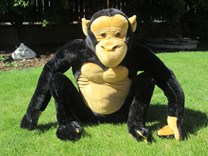 Plyšová sedící gorila