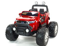 Dětské elektrické autíčko  džíp Ford Ranger Monster Truck 4x4 červená metalíza