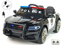 Policejní elektrické autíčko s májákem, sirénou a megafonem