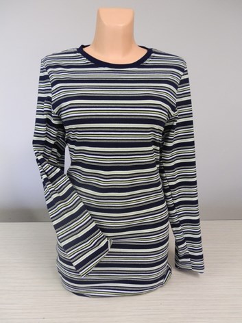 Pruhované bavlněné tričko dámské VAXA