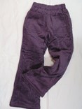 Fialové dívčí zateplené kalhoty do gumy