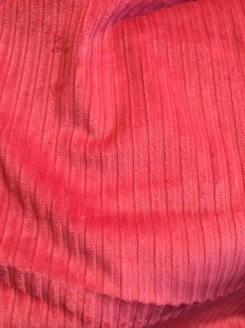 Manšestr růžový- metráž à 10 cm