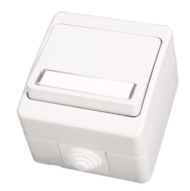 Zvonkové tlačítko s kontrolkou bílé voděodolné