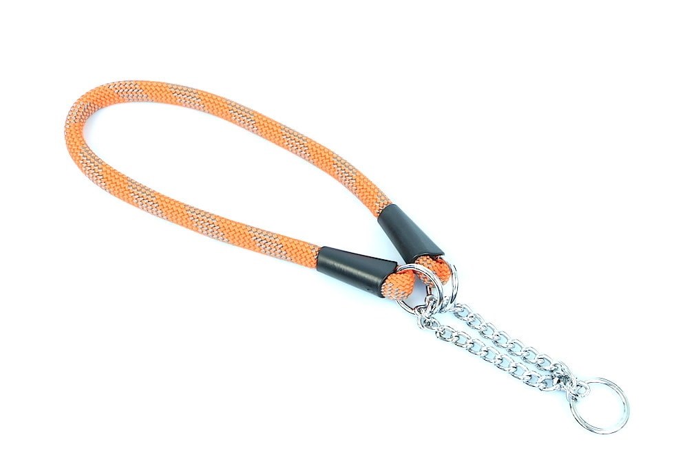 Aminela obojek lano - Serie G, velikost 14x55 cm, oranžová/šedá