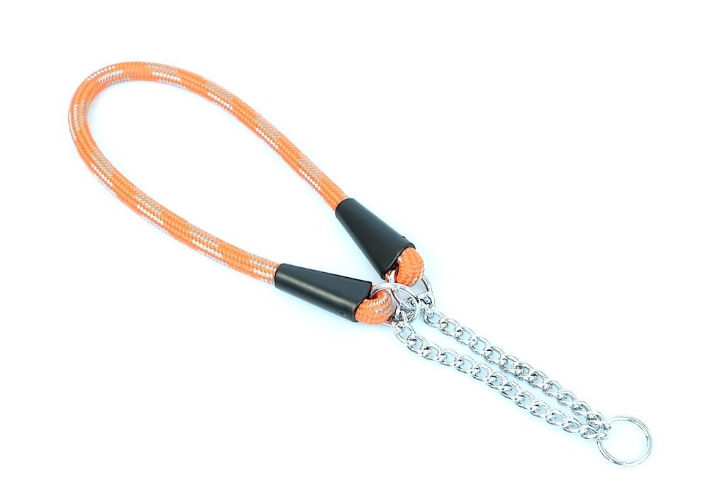 Aminela obojek lano - Serie G, velikost 10x45 cm, oranžová/šedá