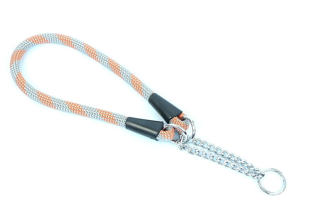 Aminela obojek lano - Serie G, velikost 14x60 cm, šedá/oranžová