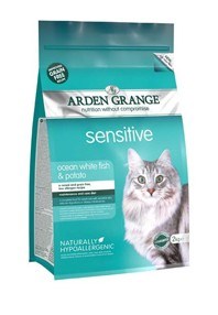Arden Grange Adult Cat Sensitive: Ocean White Fish and Potato - grain free recipe 400 g