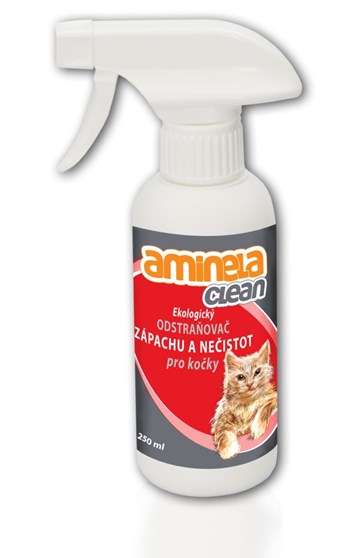 Aminela Clean Ekologický odstraňovač zápachu a nečistot pro kočky 250 ml