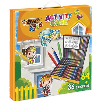 Bic, 961558, Activity case, výtvarný kufřík pro děti, 64 ks + 36 ks