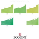 Royal Talens, 11509906, Ecoline brushpen set, sada štětečkových akvarelových popisovačů, green, 5 ks