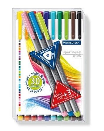 Staedtler, 334 TB13, linery Triplus, sada 10 + 3 ks