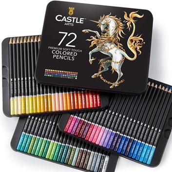 Castle art supplies, CASCP72, Premium colored pencils, 72 ks