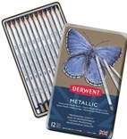 Derwent, 700456, metalické pastelky, 12 ks