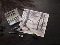 Derwent, 2305790, Graphitint, akvarelové barvy s grafitem v pánvičkách, 12 ks