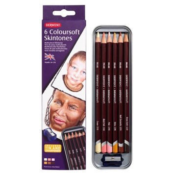 Derwent, Coloursoft Skintone, 2300217, pastelky 6 kusů