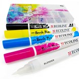 Royal Talens, 11509900, Ecoline brushpen set, sada štětečkových akvarelových popisovačů, primary, 5 ks