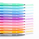 Tombow, WS-PK-12P-2, Twintone, oboustranné popisovače, Pastel tone, 12 ks