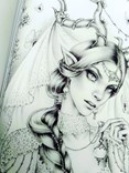 Fairies 3, grayscale colouring book, Christine Karron