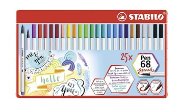 Stabilo, 568/25-321, Pen 68 brush, štětečkové fixy, 25 ks