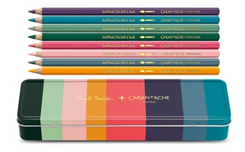Caran d'Ache, 3888.308, Supracolor, umělecké akvarelové pastelky, limitovaná edice Paul Smith, 8 ks