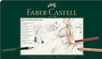 Faber-Castell, 112977, Pitt Monochrome, sada uměleckých výtvarných potřeb, 33 ks