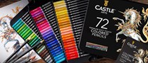 Castle art supplies, CASCP72, Premium colored pencils, 72 ks