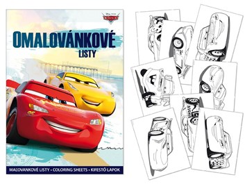 Omalovánkové listy Cars, Walt Disney