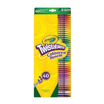 Crayola, 68-7411, Twistables, šroubovací pastelky, 40 ks