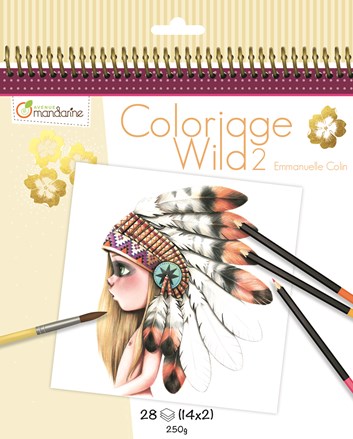 Umělecké omalovánky Coloriage Wild 2, GY068, Emmanuelle Colin
