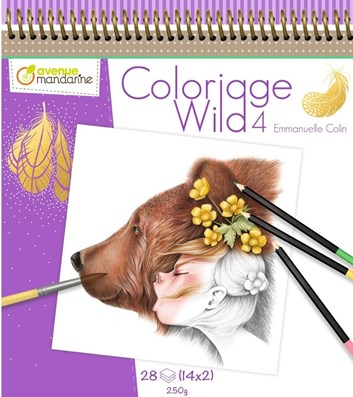 Umělecké omalovánky Coloriage Wild 4, GY093, Emmanuelle Colin