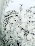 Fairies 3, grayscale colouring book, Christine Karron