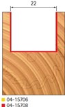 Stopková fréza na dřevo drážkovací FREUD 0415708 - profil frézování