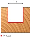 Stopková fréza na dřevo zavrtávací FREUD 1710208 - profil frézování